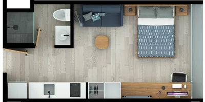 Arriendo apartaestudio amoblado plus para universitario en el centro internacional de Bogotá