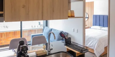 Alojamiento por noche en apartamento amoblado moderno y elegante en el centro de Bogotá